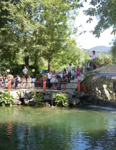 Particolare di Villa Puccini con gazebo sul fiume