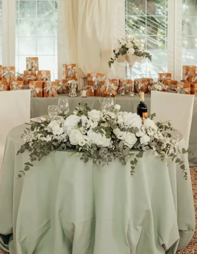 Tavolo degli sposi in Villa Puccini