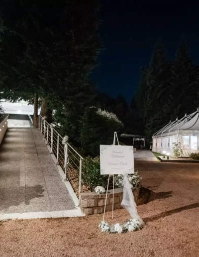 Inizio scivolo che porta al prato superiore di Villa Puccini